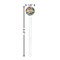 Graffiti White Plastic 7" Stir Stick - Round - Dimensions