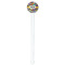 Graffiti White Plastic 7" Stir Stick - Round - Single Stick