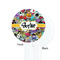 Graffiti White Plastic 7" Stir Stick - Single Sided - Round - Front & Back