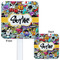 Graffiti White Plastic Stir Stick - Double Sided - Approval