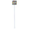 Graffiti White Plastic Stir Stick - Double Sided - Square - Single Stick