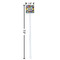 Graffiti White Plastic Stir Stick - Square - Dimensions