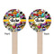 Graffiti Wooden 6" Stir Stick - Round - Double Sided - Front & Back