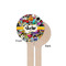 Graffiti Wooden 6" Stir Stick - Round - Single Sided - Front & Back