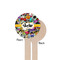 Graffiti Wooden 7.5" Stir Stick - Round - Single Sided - Front & Back