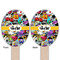 Graffiti Wooden Food Pick - Oval - Double Sided - Front & Back