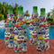 Graffiti Zipper Bottle Cooler - Set of 4 - LIFESTYLE