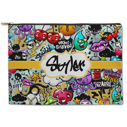Graffiti Zipper Pouch - Large - 12.5"x8.5" (Personalized)