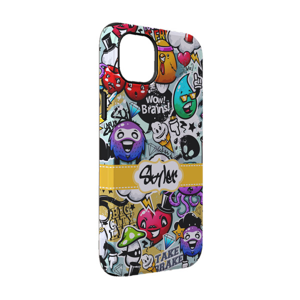 Custom Graffiti iPhone Case - Rubber Lined - iPhone 14 (Personalized)