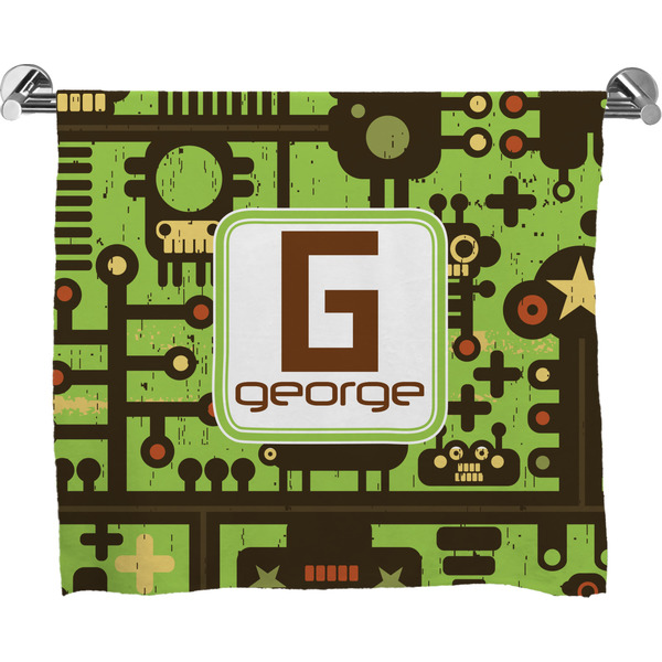 Custom Industrial Robot 1 Bath Towel (Personalized)