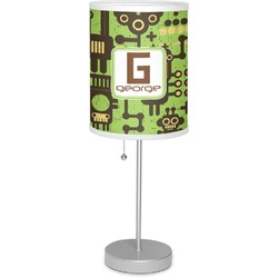 Industrial Robot 1 7" Drum Lamp with Shade Linen (Personalized)