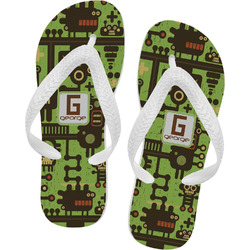 Industrial Robot 1 Flip Flops - Large (Personalized)