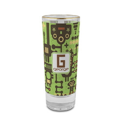 Industrial Robot 1 2 oz Shot Glass -  Glass with Gold Rim - Single (Personalized)
