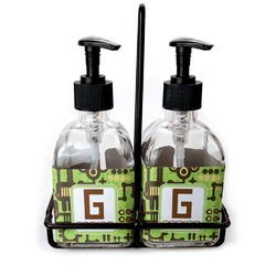 Industrial Robot 1 Glass Soap & Lotion Bottle Set (Personalized)