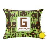 Industrial Robot 1 Outdoor Throw Pillow (Rectangular) (Personalized)