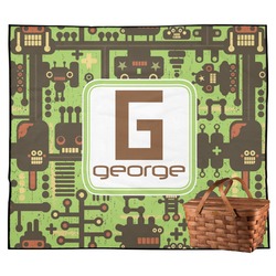 Industrial Robot 1 Outdoor Picnic Blanket (Personalized)