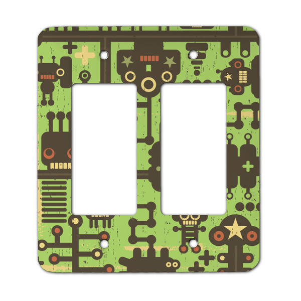 Custom Industrial Robot 1 Rocker Style Light Switch Cover - Two Switch