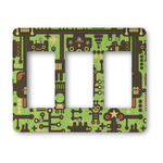 Industrial Robot 1 Rocker Style Light Switch Cover - Three Switch