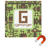 Industrial Robot 1 Square Car Magnet - 6" (Personalized)