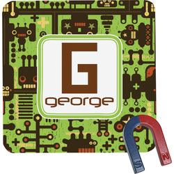 Industrial Robot 1 Square Fridge Magnet (Personalized)