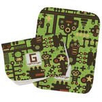 Industrial Robot 1 Burp Cloths - Fleece - Set of 2 w/ Name and Initial