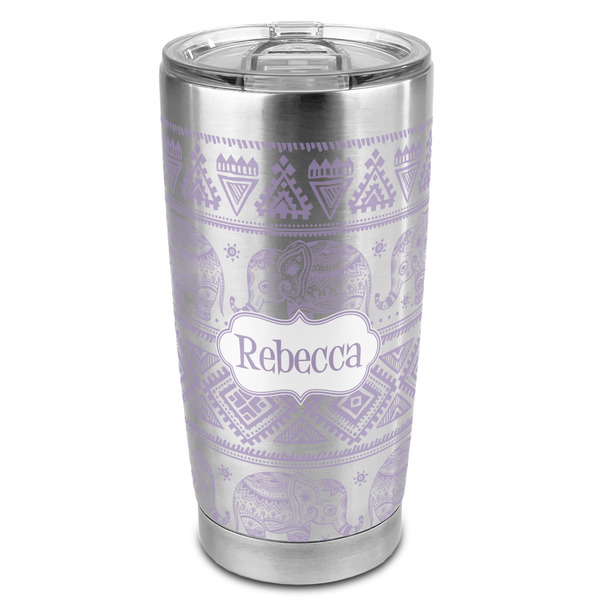 Custom Baby Elephant 20oz Stainless Steel Double Wall Tumbler - Full Print (Personalized)