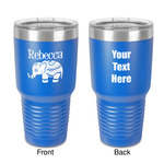 Baby Elephant 30 oz Stainless Steel Tumbler - Royal Blue - Double-Sided (Personalized)