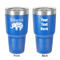 Baby Elephant 30 oz Stainless Steel Ringneck Tumbler - Blue - Double Sided - Front & Back