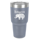 Baby Elephant 30 oz Stainless Steel Tumbler - Grey - Single-Sided (Personalized)