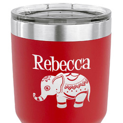 Baby Elephant 30 oz Stainless Steel Tumbler - Red - Double Sided (Personalized)