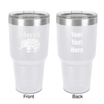 Baby Elephant 30 oz Stainless Steel Tumbler - White - Double-Sided (Personalized)