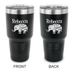 Baby Elephant 30 oz Stainless Steel Tumbler - Black - Double Sided (Personalized)