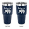 Baby Elephant 30 oz Stainless Steel Ringneck Tumblers - Navy - Double Sided - APPROVAL