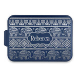 Baby Elephant Aluminum Baking Pan with Navy Lid (Personalized)