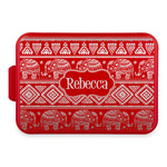 Baby Elephant Aluminum Baking Pan with Red Lid (Personalized)