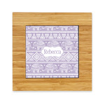 Baby Elephant Bamboo Trivet with Ceramic Tile Insert (Personalized)