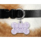 Baby Elephant Bone Shaped Dog Tag on Collar & Dog