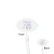 Baby Elephant Clear Plastic 7" Stir Stick - Oval - Front & Back