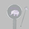 Baby Elephant Clear Plastic 7" Stir Stick - Round - Closeup