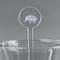 Baby Elephant Clear Plastic 7" Stir Stick - Round - Main