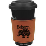 Baby Elephant Leatherette Cup Sleeve - Single Sided (Personalized)