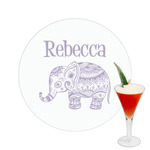 Baby Elephant Printed Drink Topper -  2.5" (Personalized)