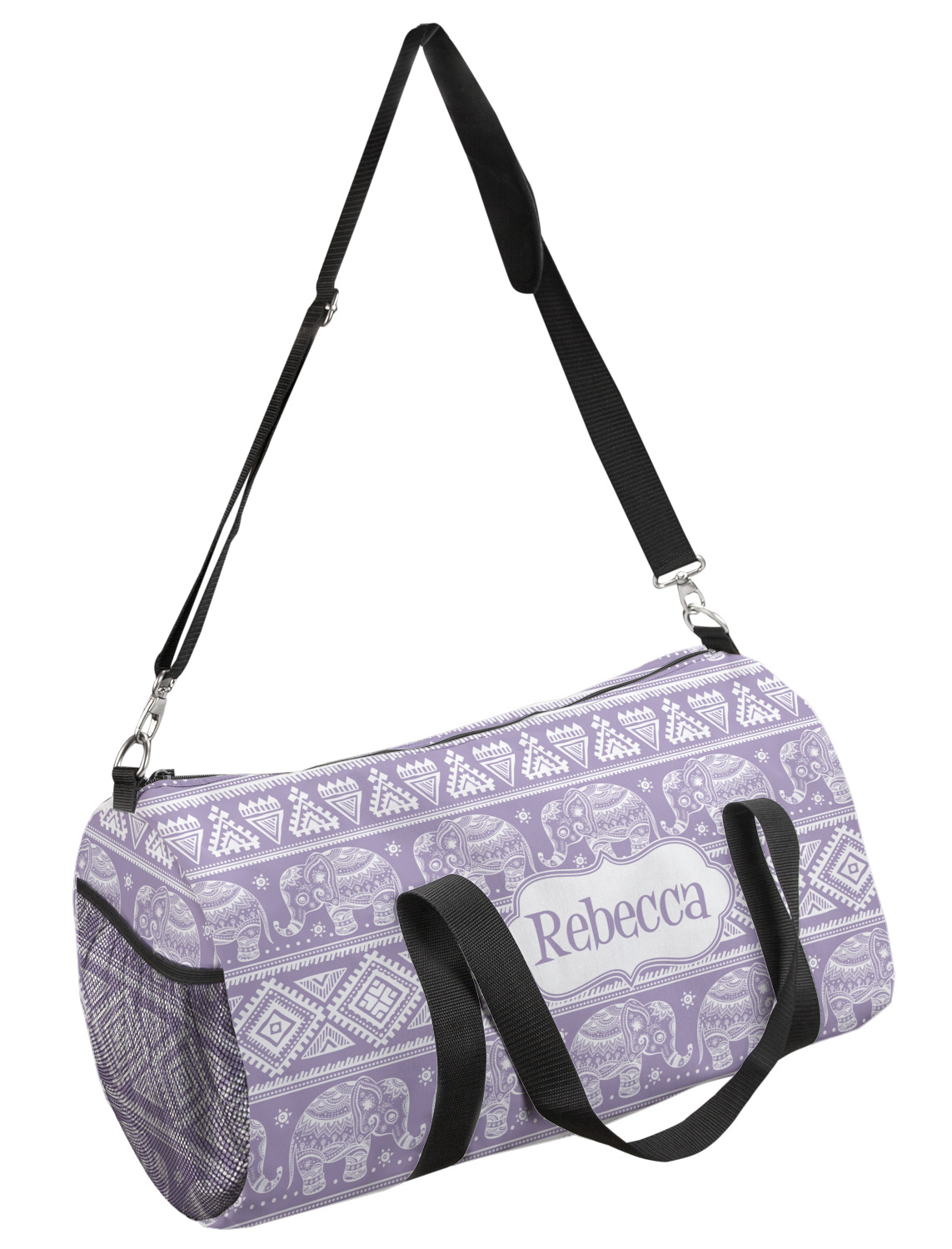 purple duffle bag personalized