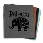 Baby Elephant Leather Binder - 1" (Personalized)