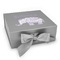 Baby Elephant Gift Boxes with Magnetic Lid - Silver - Front