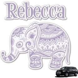 Baby Elephant Graphic Car Decal (Personalized)