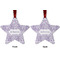 Baby Elephant Metal Star Ornament - Front and Back