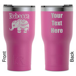 Baby Elephant RTIC Tumbler - Magenta - Laser Engraved - Double-Sided (Personalized)