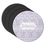 Baby Elephant Round Rubber Backed Coasters - Set of 4 (Personalized)