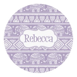 Baby Elephant Round Decal (Personalized)